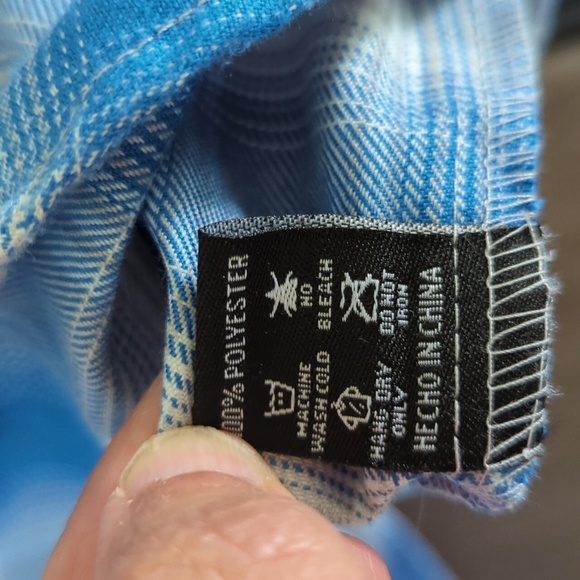 DIXXON The Pierside Prepleat Blue And Gray Plaid Shirt - Picture 8 of 8